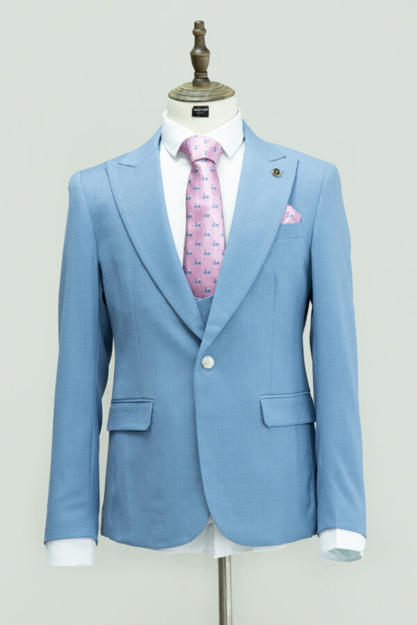 Sky blue 3 piece suit